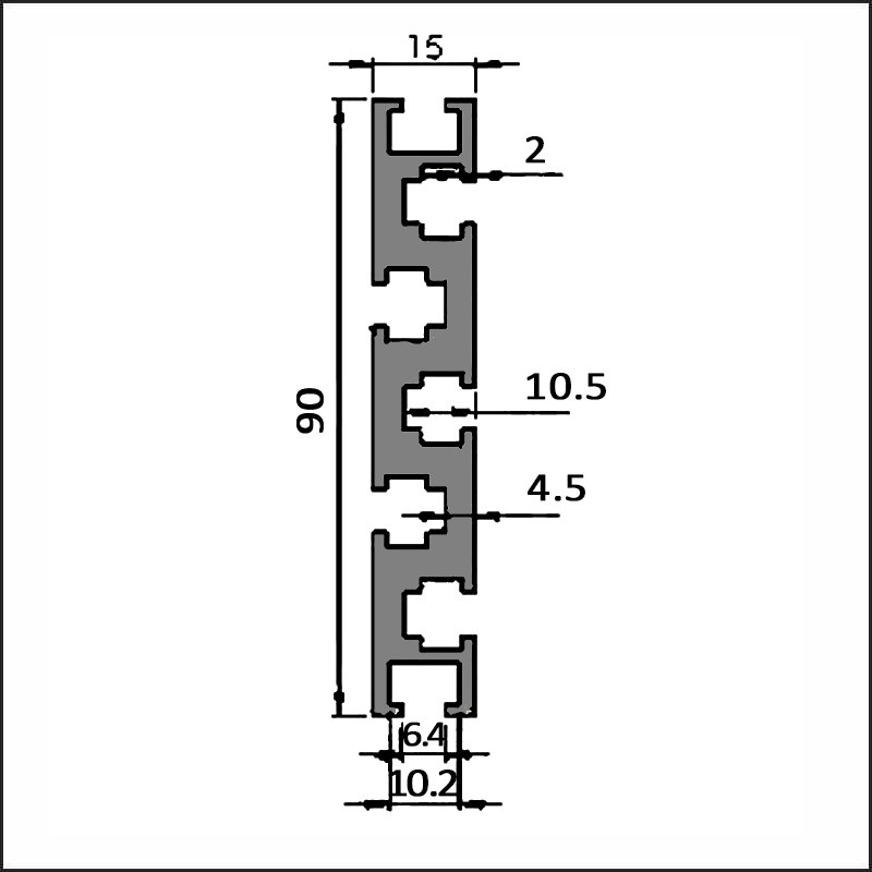 Aluminum T-slot 6-1590