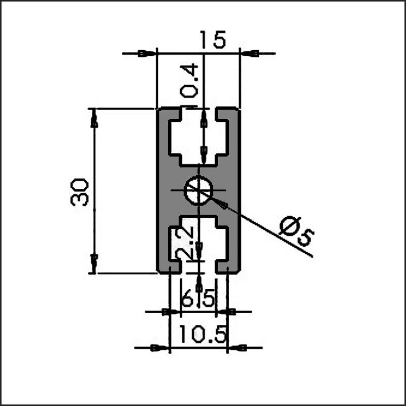 Aluminum T-slot 6-1530