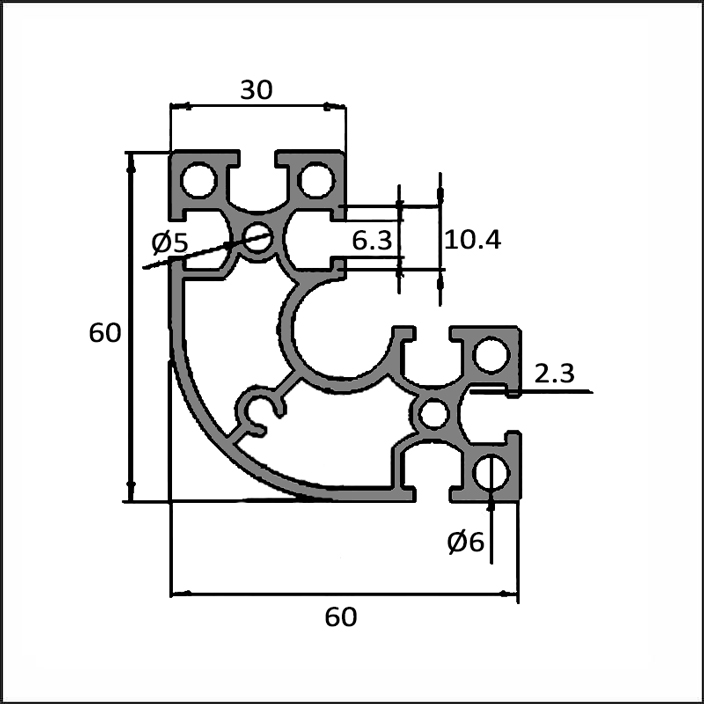 Aluminum T-slot 6-3090A