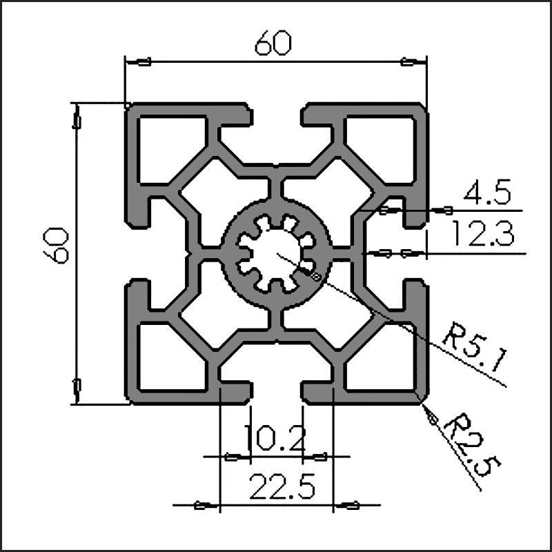 Aluminum-t-slot-10-6060-CAD