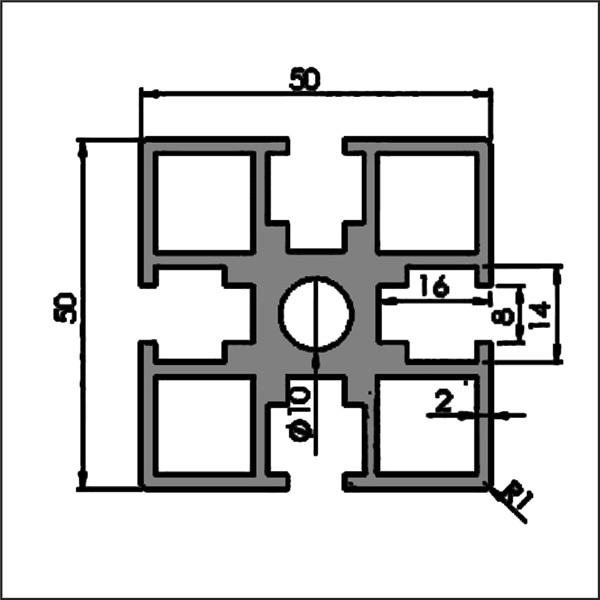 Aluminum-t-slot-8-5050F-CAD