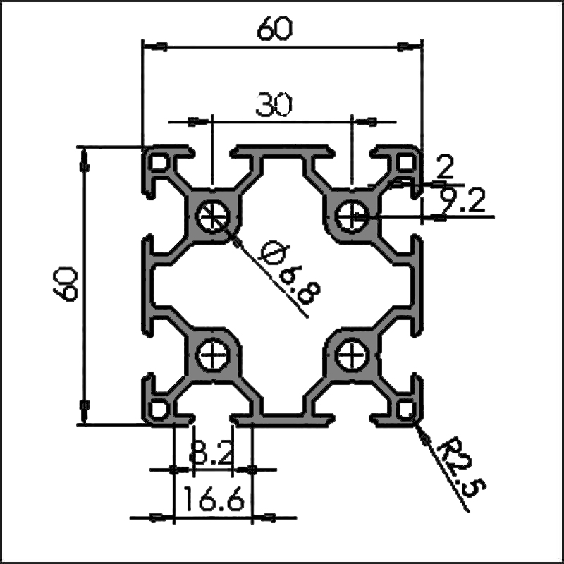 Aluminum-t-slot-8-6060-CAD