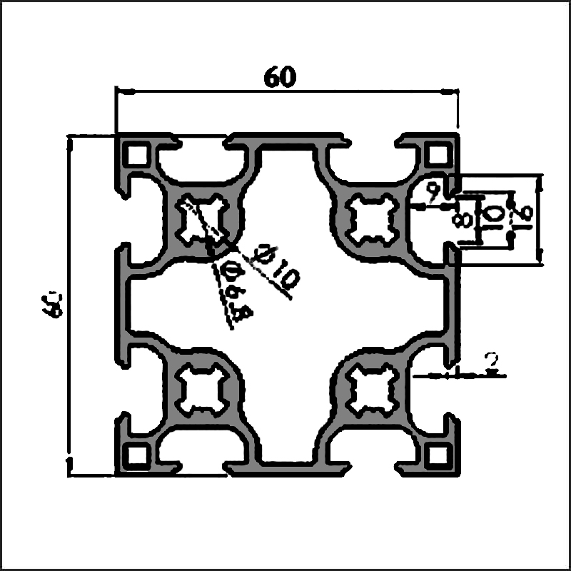 Aluminum-t-slot-8-6060G-CAD