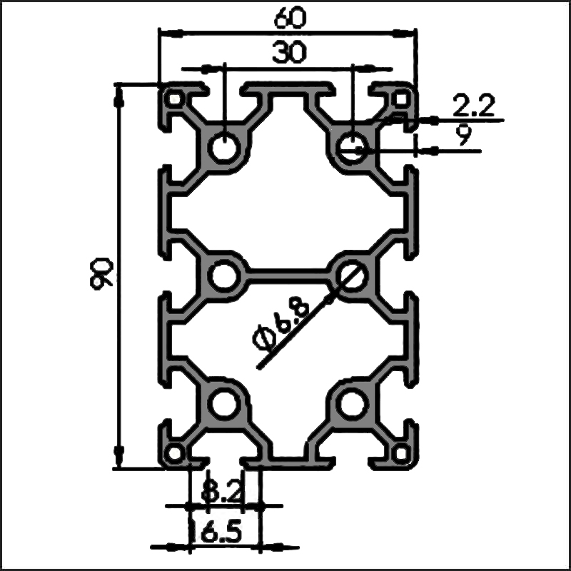 Aluminum-t-slot-8-6090-CAD