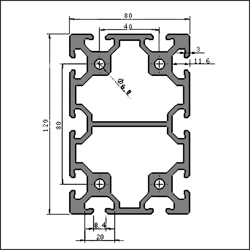 Aluminum-t-slot-8-80120-CAD