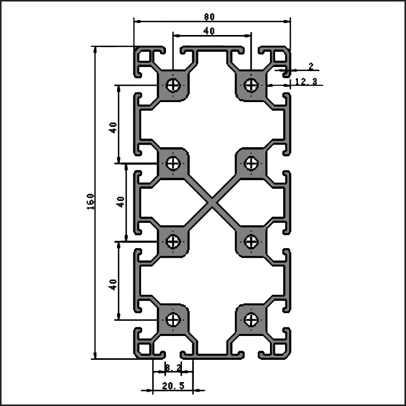 Aluminum-t-slot-8-80160A-CAD