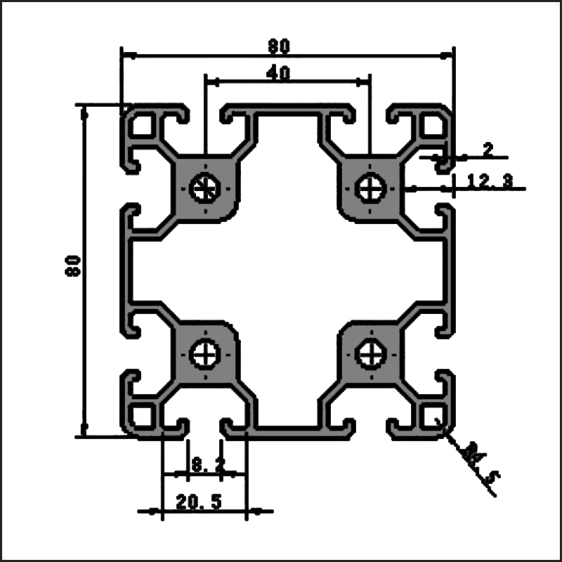 Aluminum-t-slot-8-8080-CAD