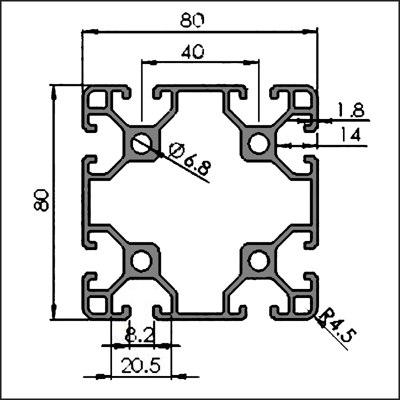 Aluminum-t-slot-8-8080B-CAD